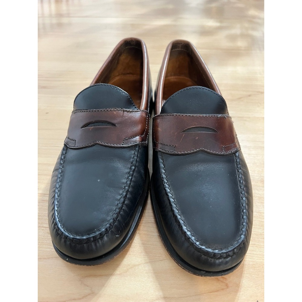 Bass Weejuns Mens 9 D 75th Anniversary Dexter Two Tone Leather Penny Loafers
